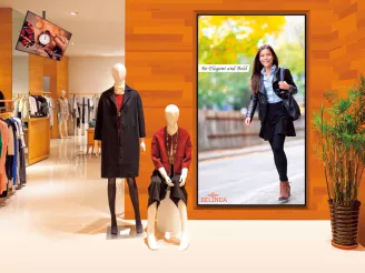 Large digital signage in boutique store-Audio Visual-Lifestyle